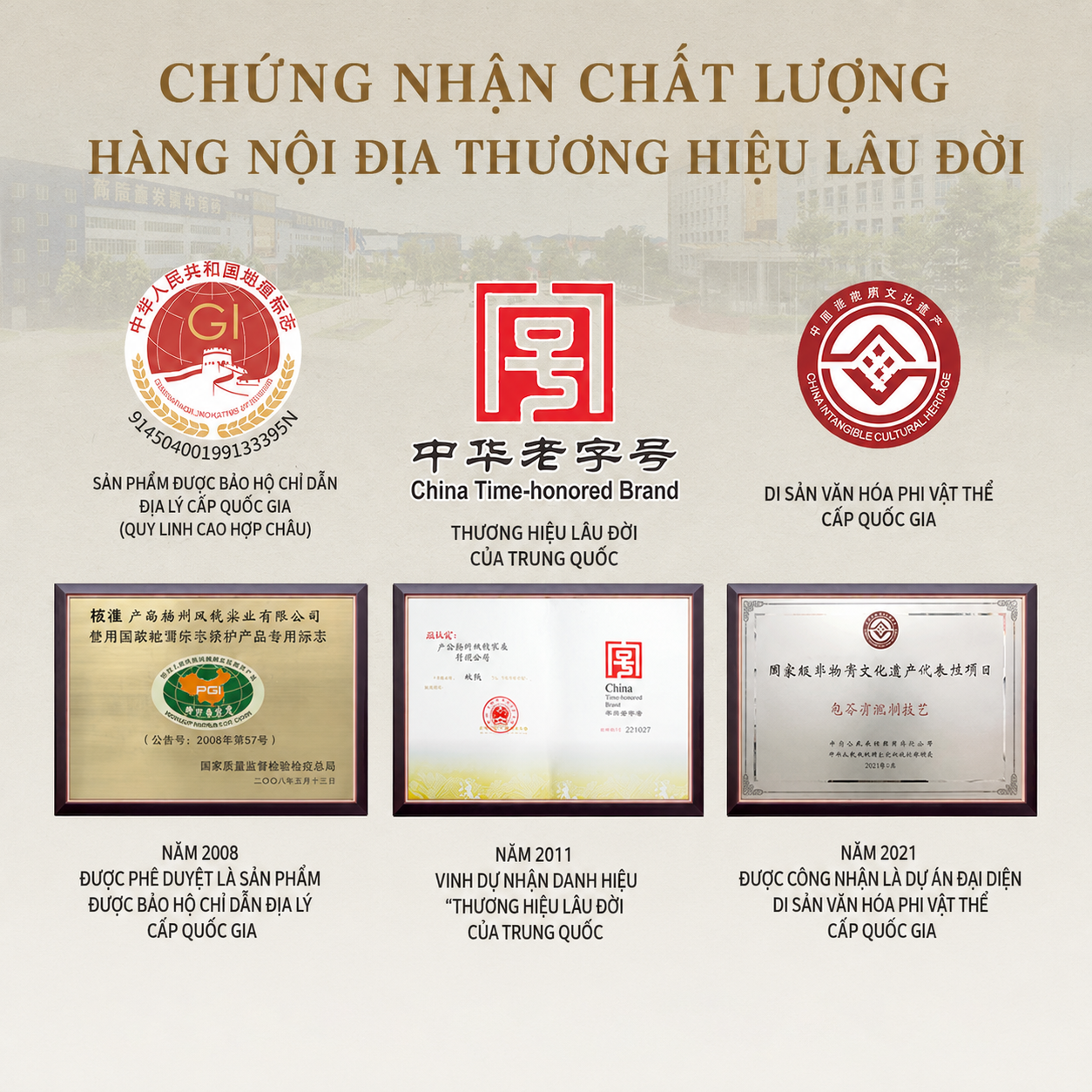 Giấy chứng nhận thương hiệu lâu đời